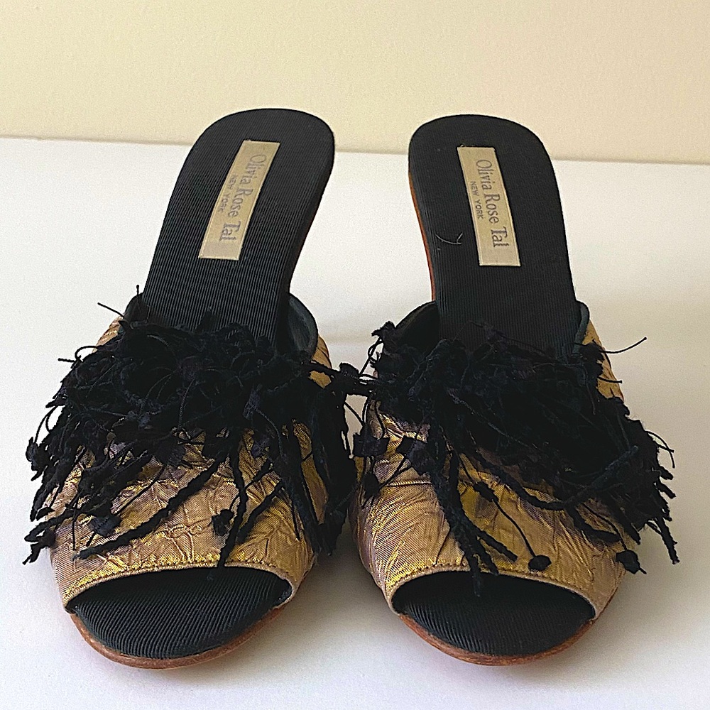 SOLD - Olivia Rose Tal Fringe Slip On - Size 10